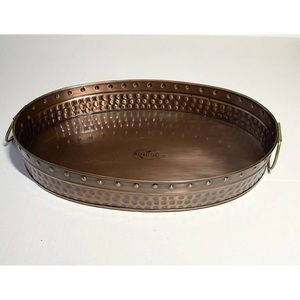 Nappa style Hammered vintage Copper tray .